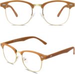 Black Silver Browline Clear Frames