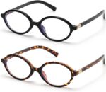 2 Pack Oval Blue Light Glasses