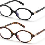 2 Pack Oval Blue Light Glasses