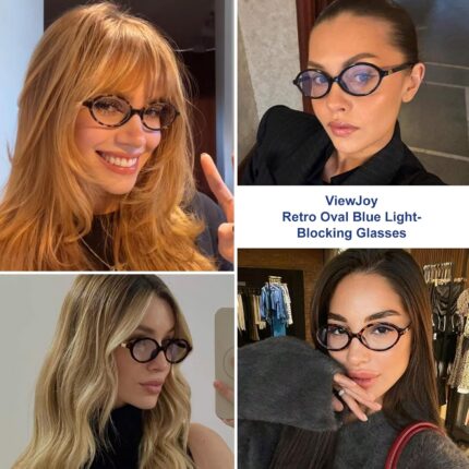 2 Pack Oval Blue Light Glasses