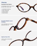 2 Pack Oval Blue Light Glasses