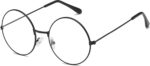 Black Round Clear Lens Frames