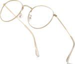Gold Metal Round Clear Frames