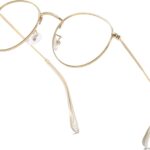 Gold Metal Round Clear Frames