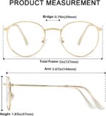 Gold Metal Round Clear Frames