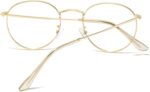 Gold Metal Round Clear Frames