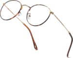 Gold Metal Round Clear Frames