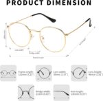 Gold Round Clear Lens Frames