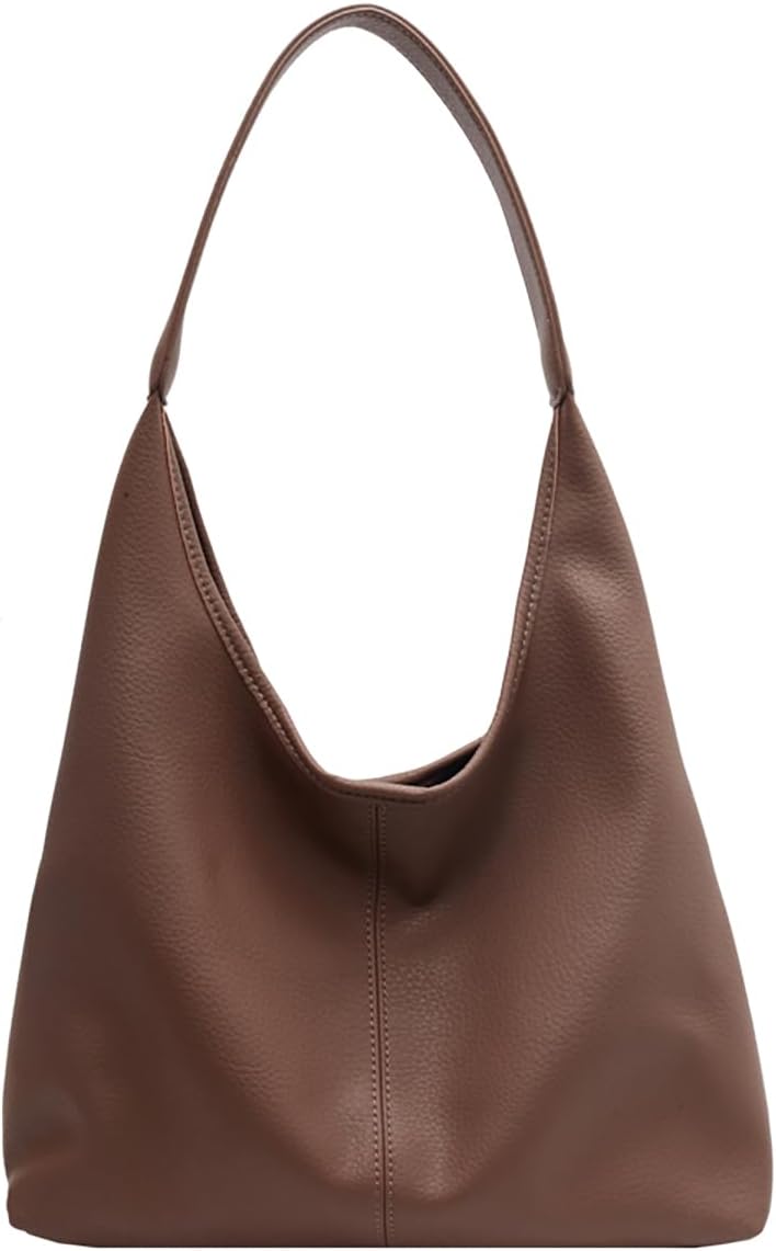 Slouchy Faux Leather Hobo Bag