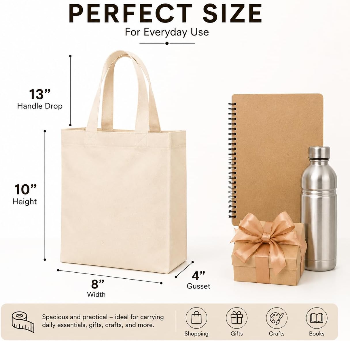 Small Cotton Canvas Tote Bags